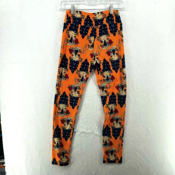 LulaRoe Leggings Women's Sz OS Orange Haunted House Halloween Trick-or-Treat - Picture 2 of 12